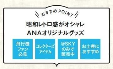 ANA機内販売 オリジナル レトロモチーフフライトタグ3本セット