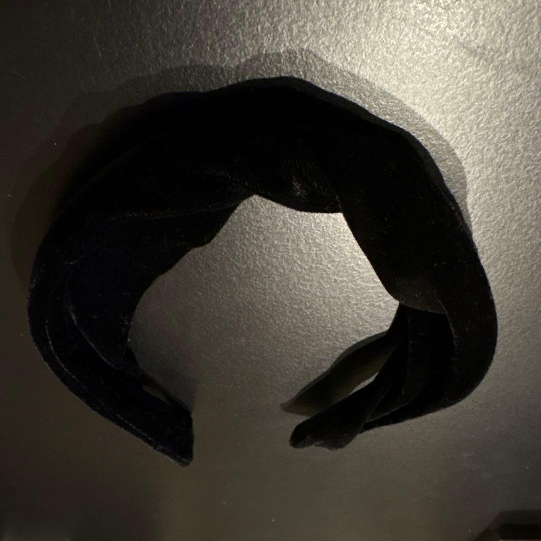 Hair Bar.コレットマルーフ黒ベロアヘッドバンド定価20,000円程度