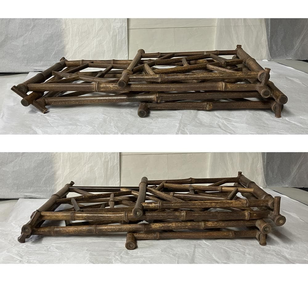 w162 竹製 氷裂結界 炉屏 結界 衝立 煎茶道具 茶道具 - メルカリ