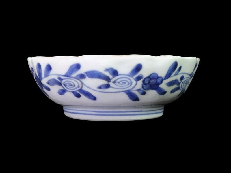 古伊万里 色絵 窓絵 藤に蝶 菊の図 膾皿 5客 C202AS-CWv - メルカリ