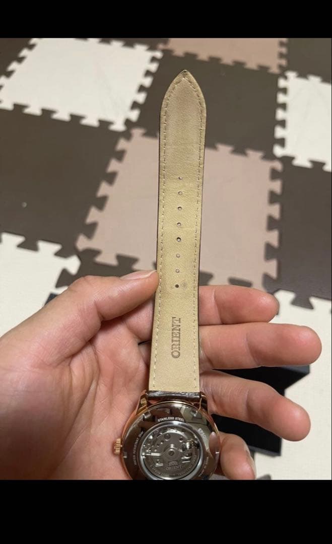 ORIENT SUN&MOON 自動巻き 腕時計 ゴールド/ブラウン