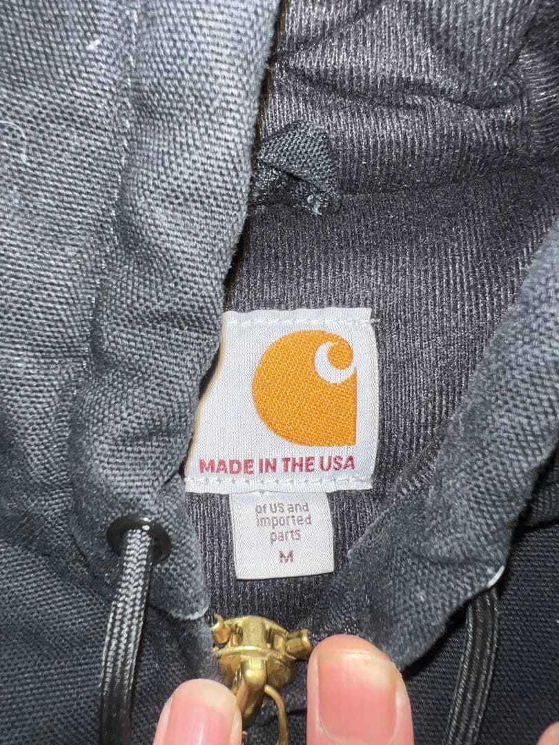 Carhartt ブラック フード付きジャケット 古着