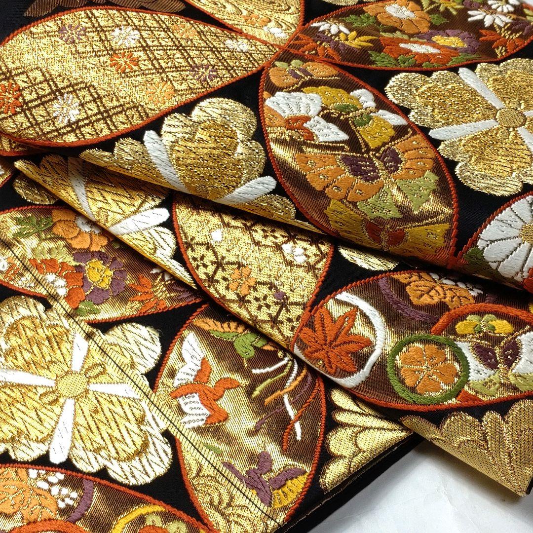 正絹 袋帯 六通柄 河合美術織物 大七宝図案 豪華絢爛 極上 逸品