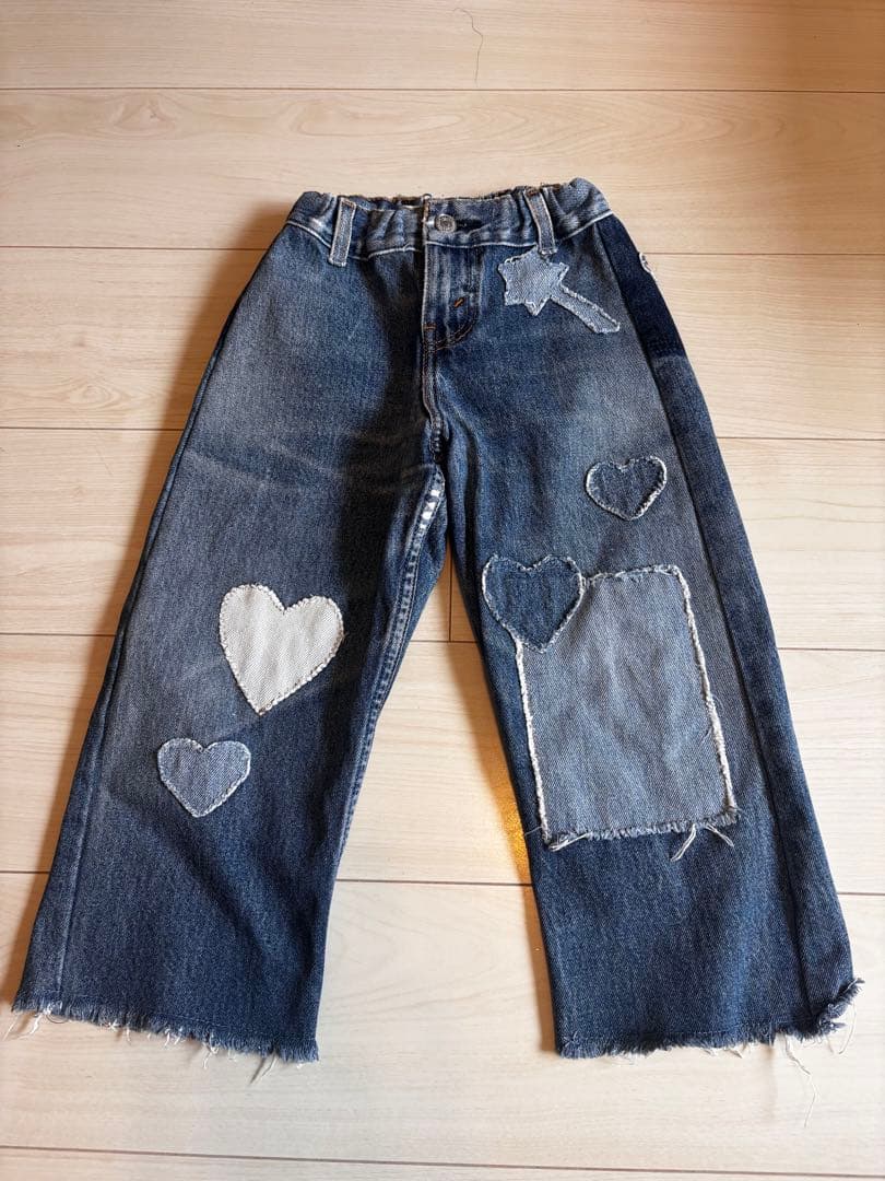 wunderlang┊︎3-4y┊︎ハートデニムWunderlang Jeans 3-4y
