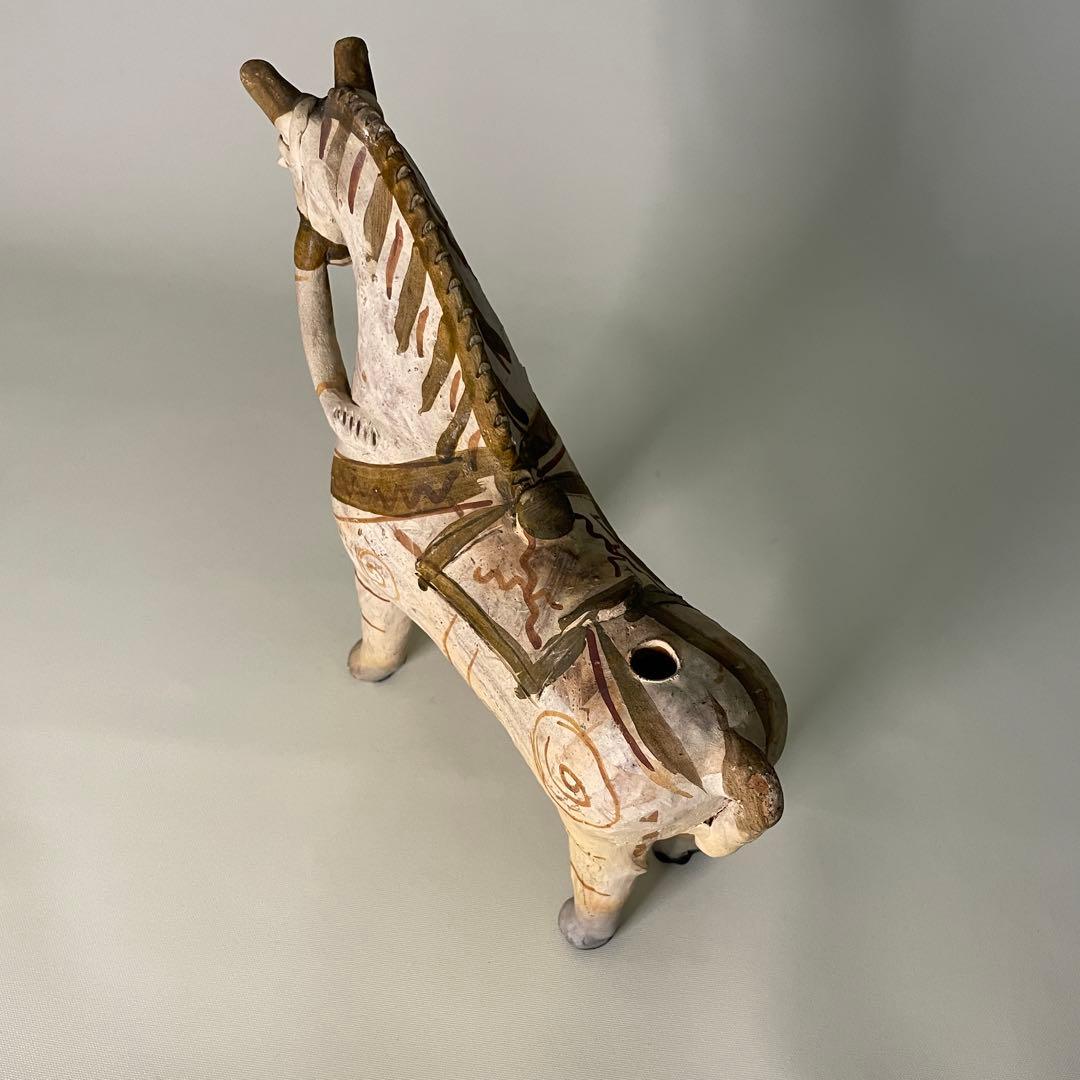 ヴィンテージ ペルー プカラ フォークアート ロバ 馬のオブジェ