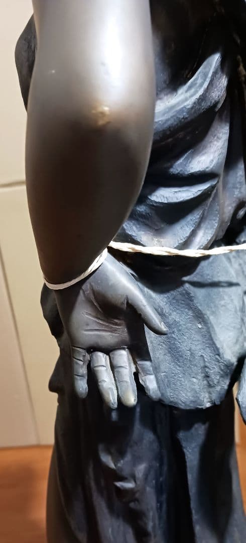 A.de.Luca 手彫り女神像 ブロンズ彫刻 大理石台座 アンティーク - メルカリ