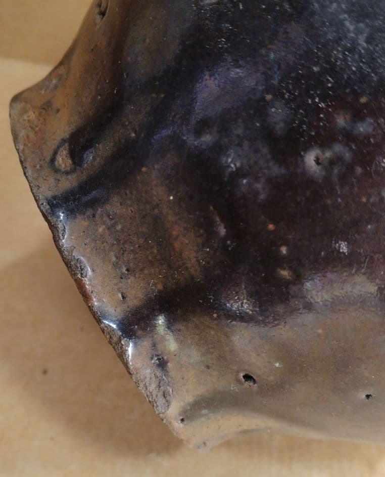 黒高麗花入 表千家十五代(当代)猶有斎 書付箱 黒