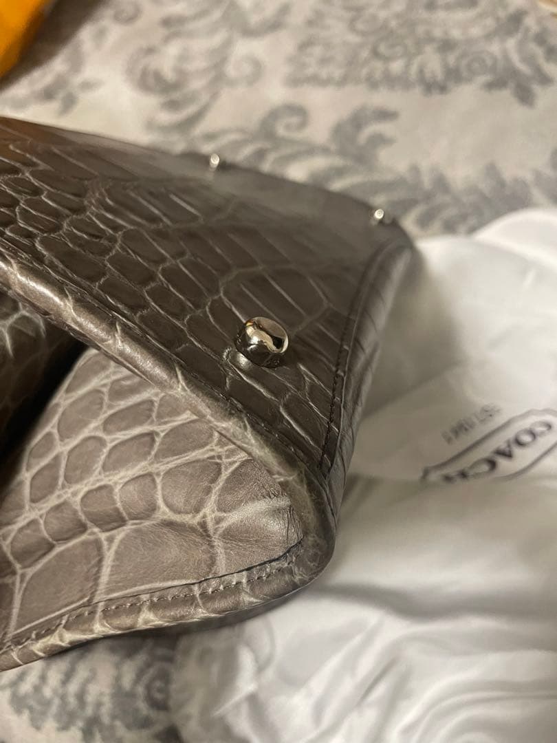 美品☆COACH☆バッグ☆本革☆グレー