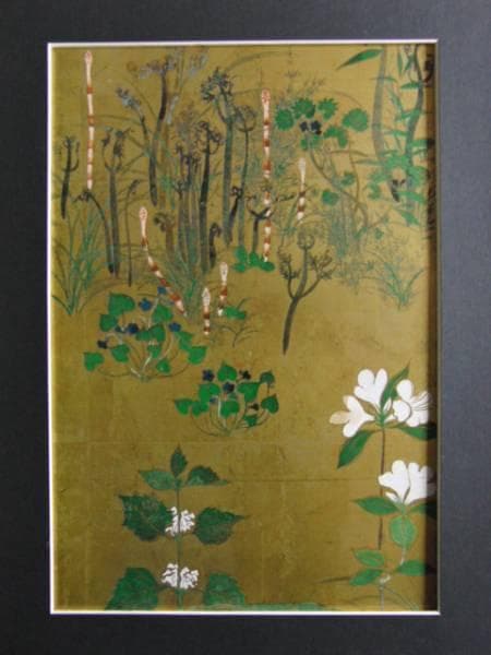 尾形光琳、四季草花図屏風、超希少・大判画集画