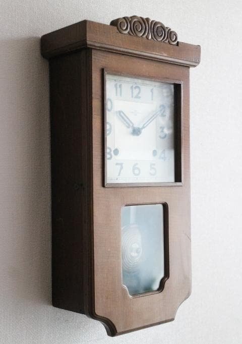 精工舎 SEIKO アールデコ ガラスの振り子 掛け時計 柱時計 アンティーク