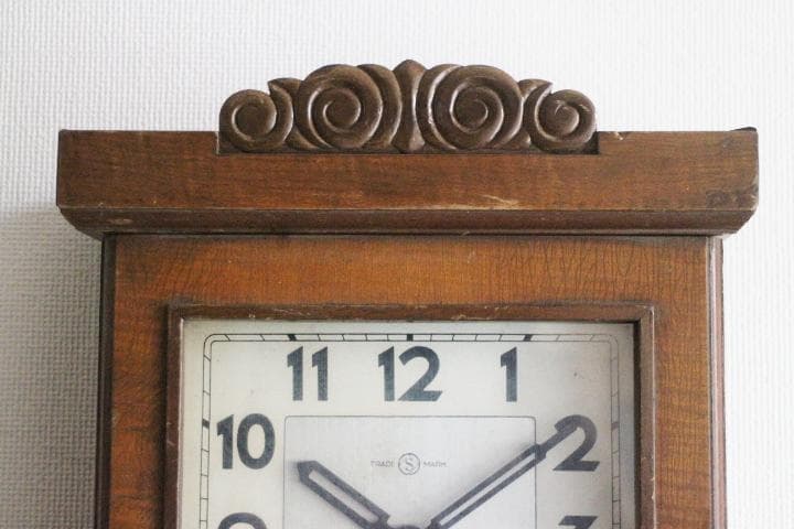 精工舎 SEIKO アールデコ ガラスの振り子 掛け時計 柱時計 アンティーク