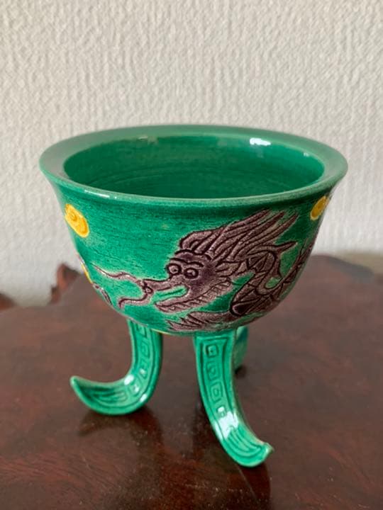 茶道具/泉香立/交趾手龍文泉香立/平安妙見作-XG-5 - メルカリ