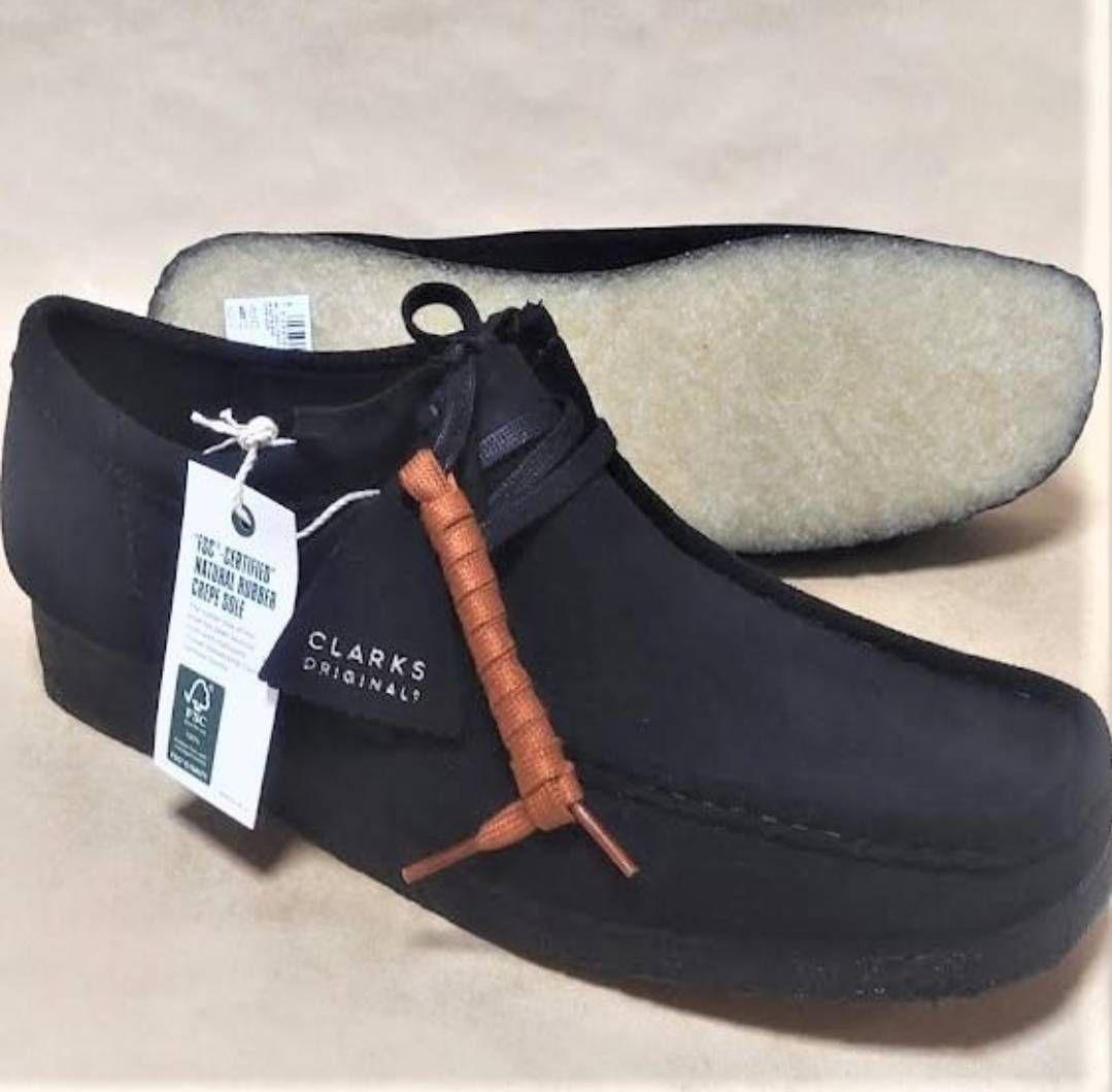 Clarks ブラック Wallabee 25.5cm クラークス ワラビー 黒