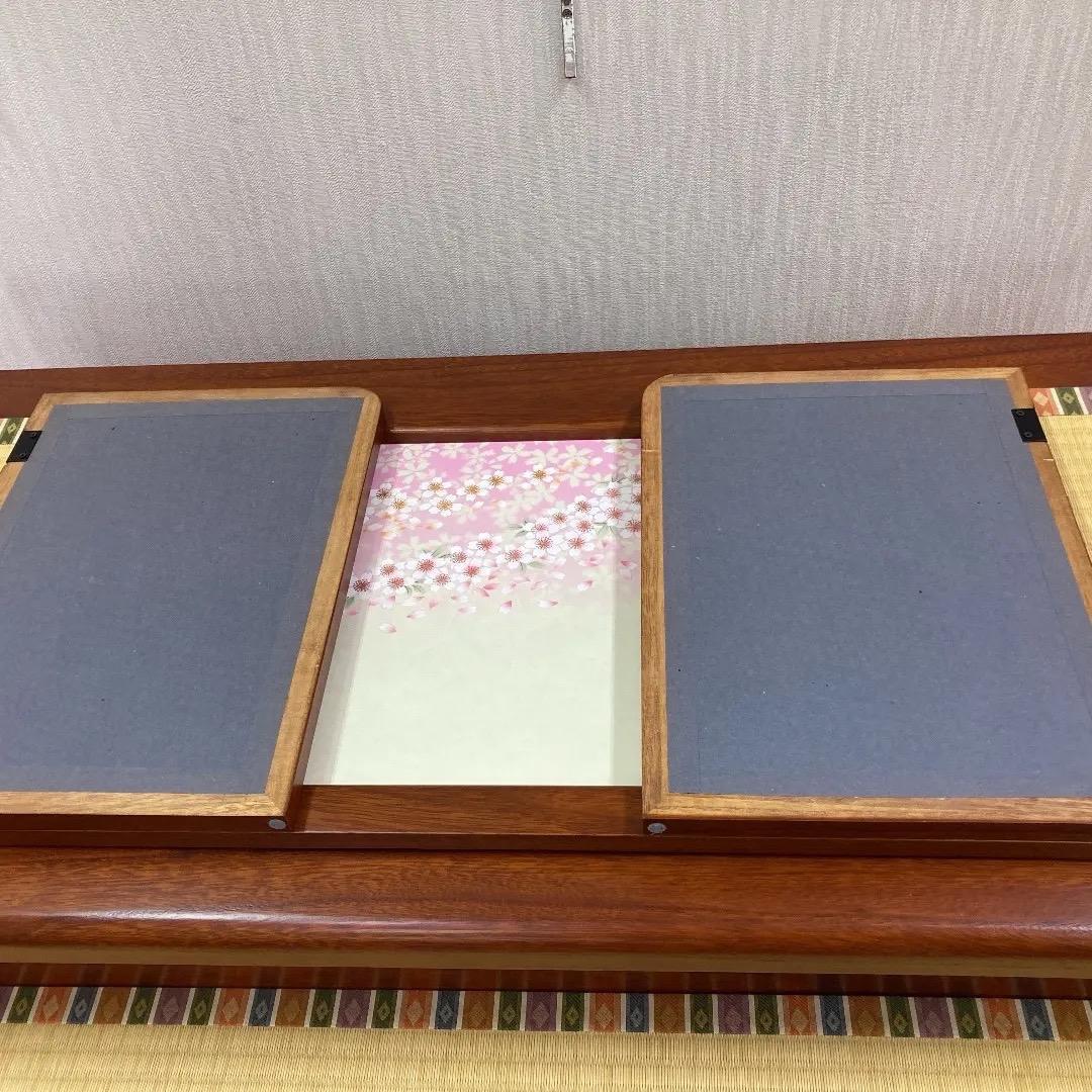 C8 訳あり特価！　台屏風のみ　高級木製三段　巾90㎝位　ひな人形段