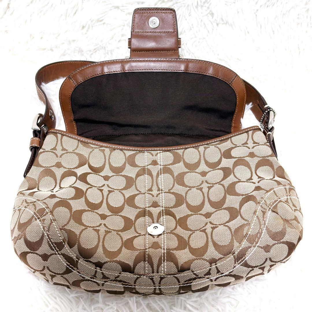 COACH コーチ ソーホー ワンショルダーバッグ レザー キャンバス ブラウン