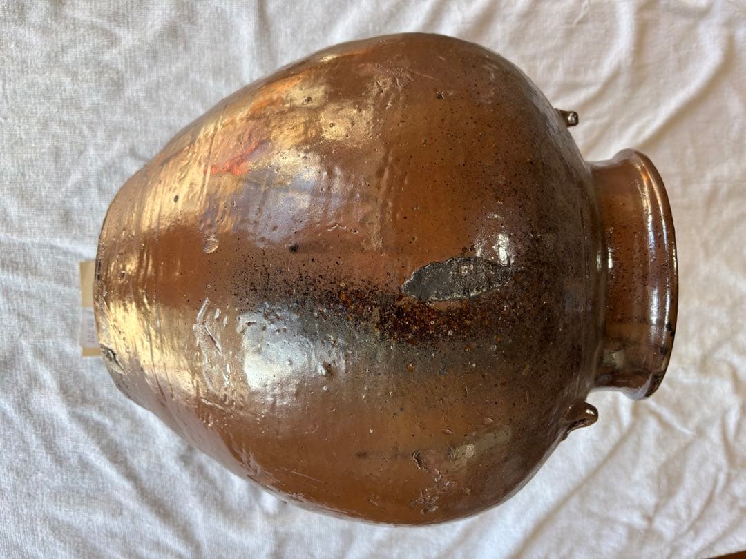 備前焼　三耳壷　古美術　花器 置き飾り