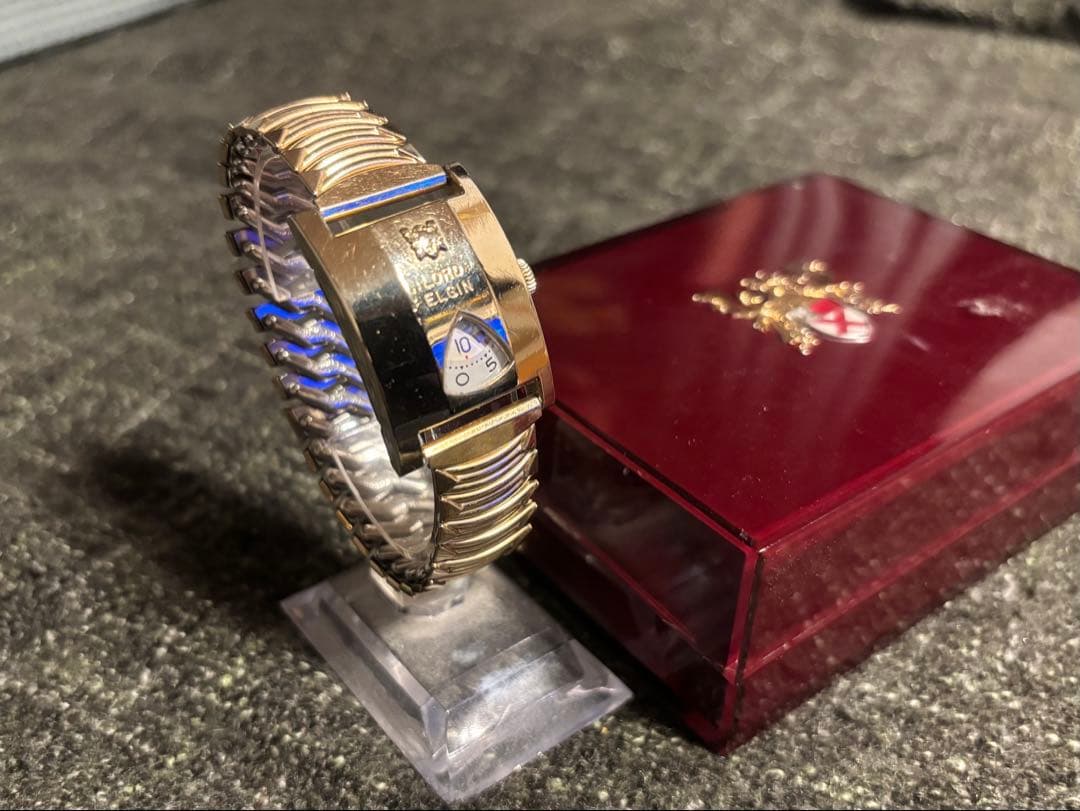 OH済 ヴィンテージ ロードエルジン ジャンプアワーウォッチ ガラス 箱付