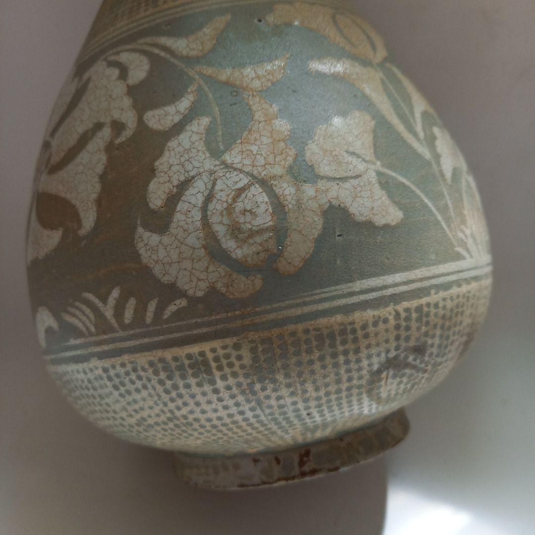 李朝　粉青沙器　徳利　高さ25㎝