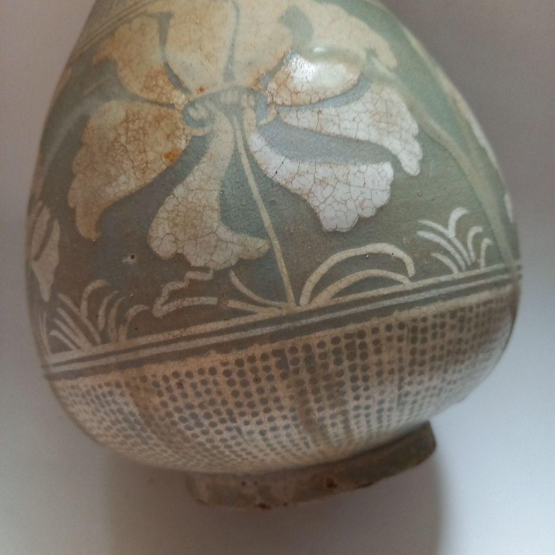 李朝　粉青沙器　徳利　高さ25㎝