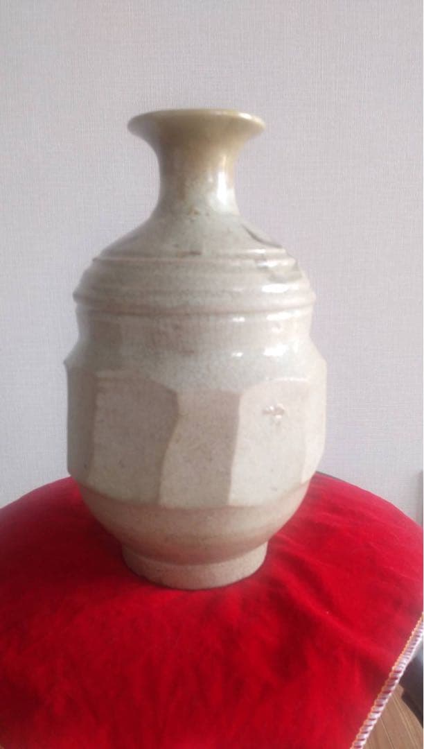 李朝白磁鉄絵面取徳利