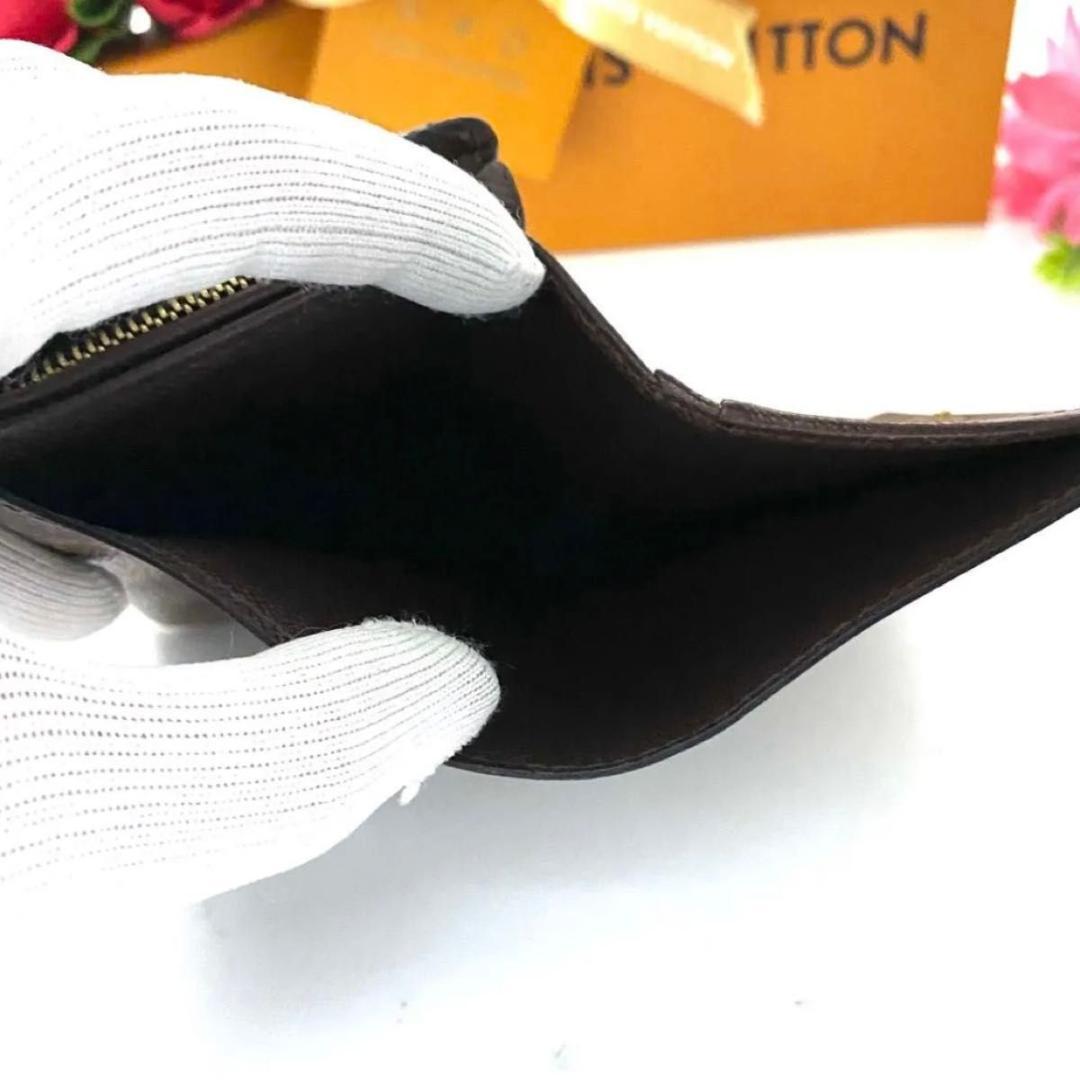 ルイ ヴィトン◎トレゾール ダミエ エベヌ 二つ折り L字ファスナー