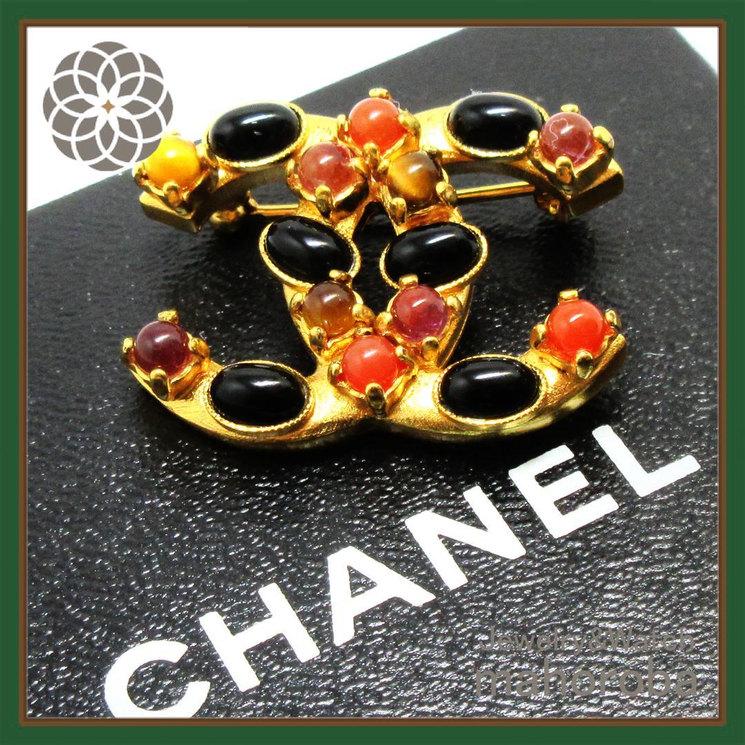 シャネルCHANE COCOラインストーンブローチヴィンテージ