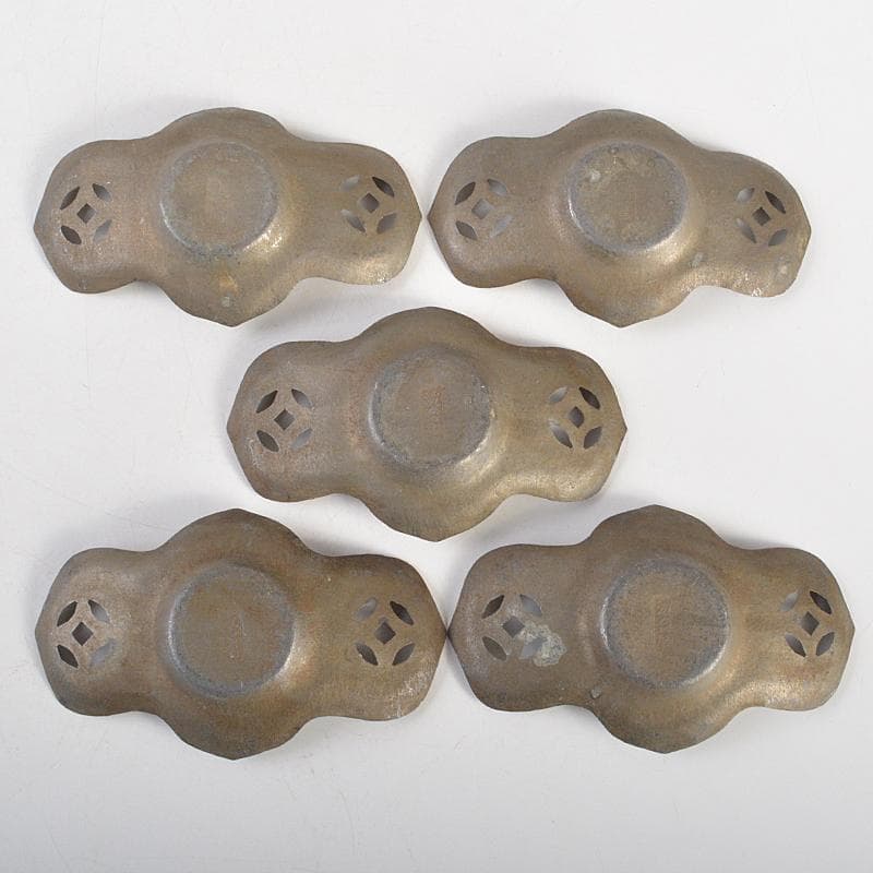 中国 古錫 洸存周款 木瓜式 茶托 五客 合計約186g V R7463 - メルカリ