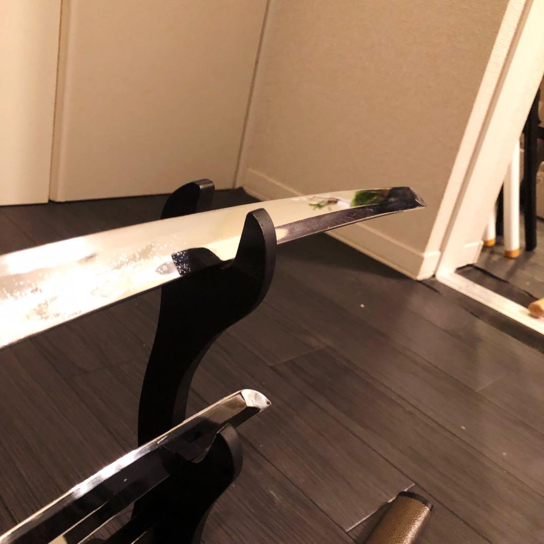 高級模造刀　居合刀　 美術刀剣　太刀　脇差　大小セット　2本セット　茶白拵え