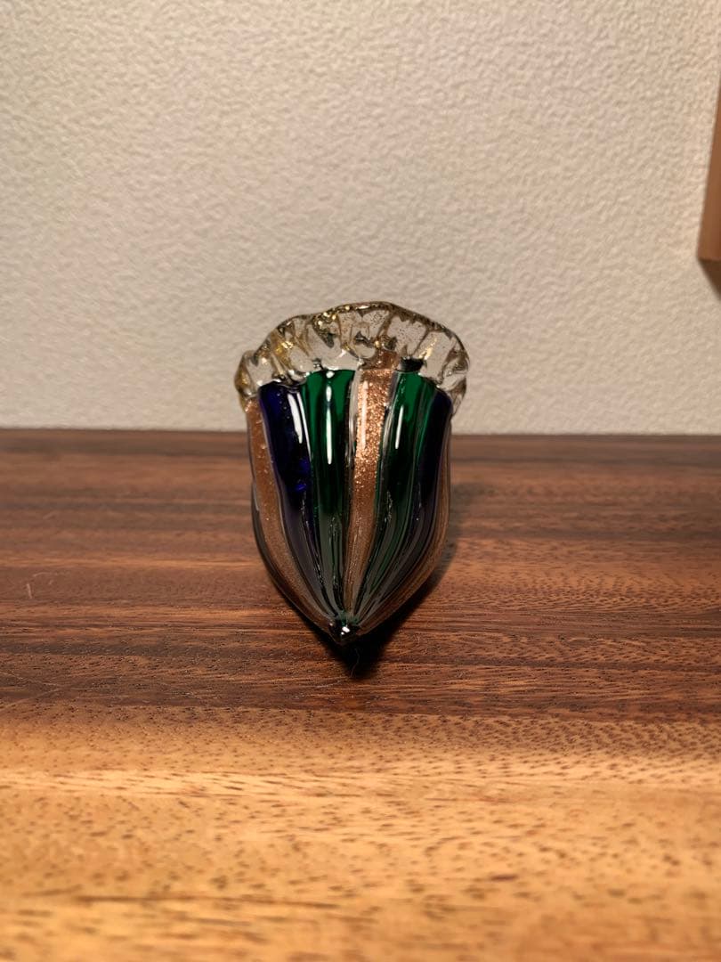 ムラーノガラス ガラスの靴 murano オブジェ サインあり