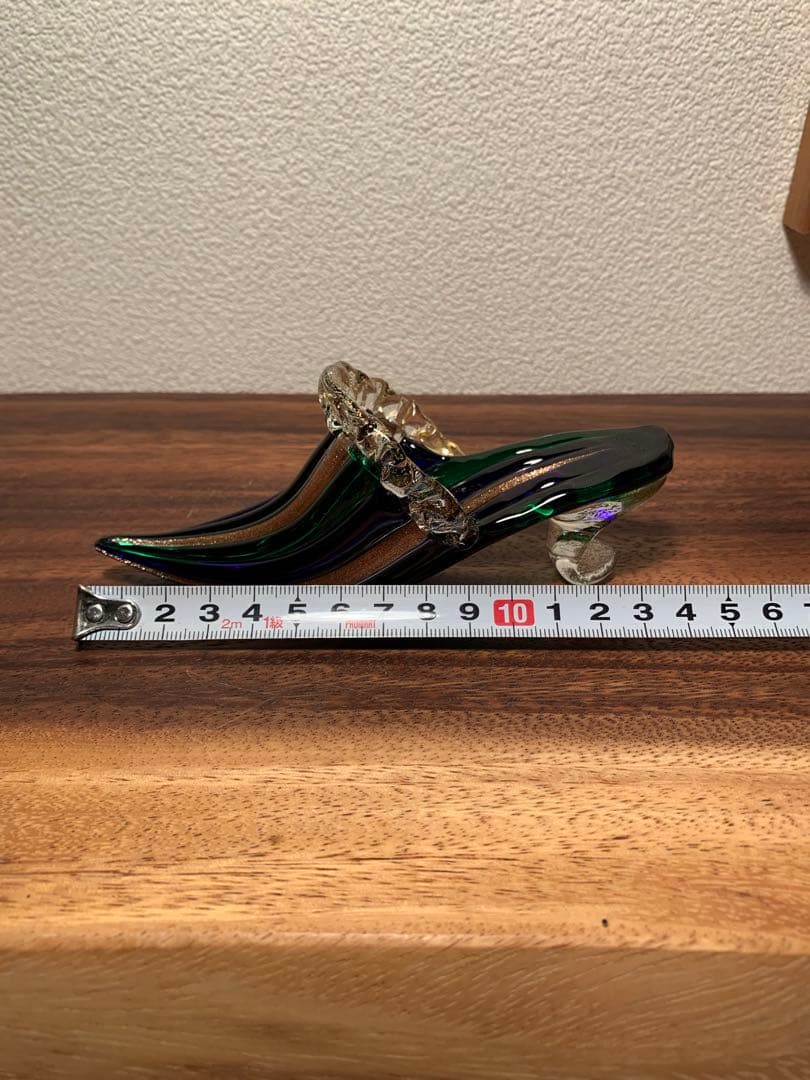 ムラーノガラス ガラスの靴 murano オブジェ サインあり