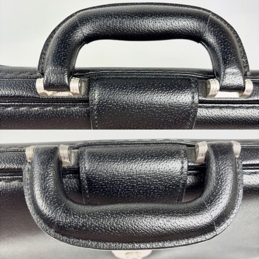 【希少】Aquascutum ダレスバッグ 本革 黒 ブリーフケース