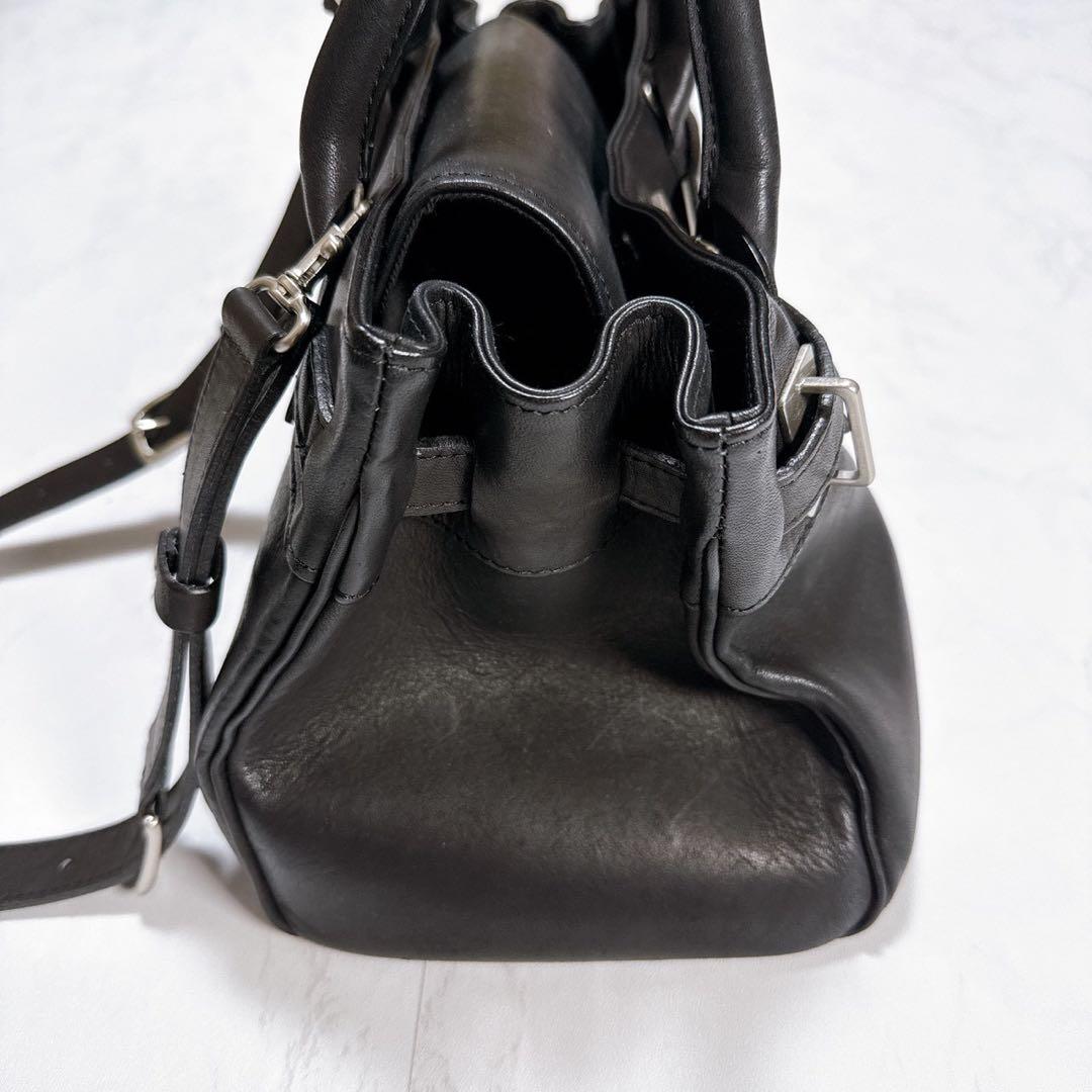 yu ✨M.U.L　オイルレザー　ショルダーバッグ　2way ブラック