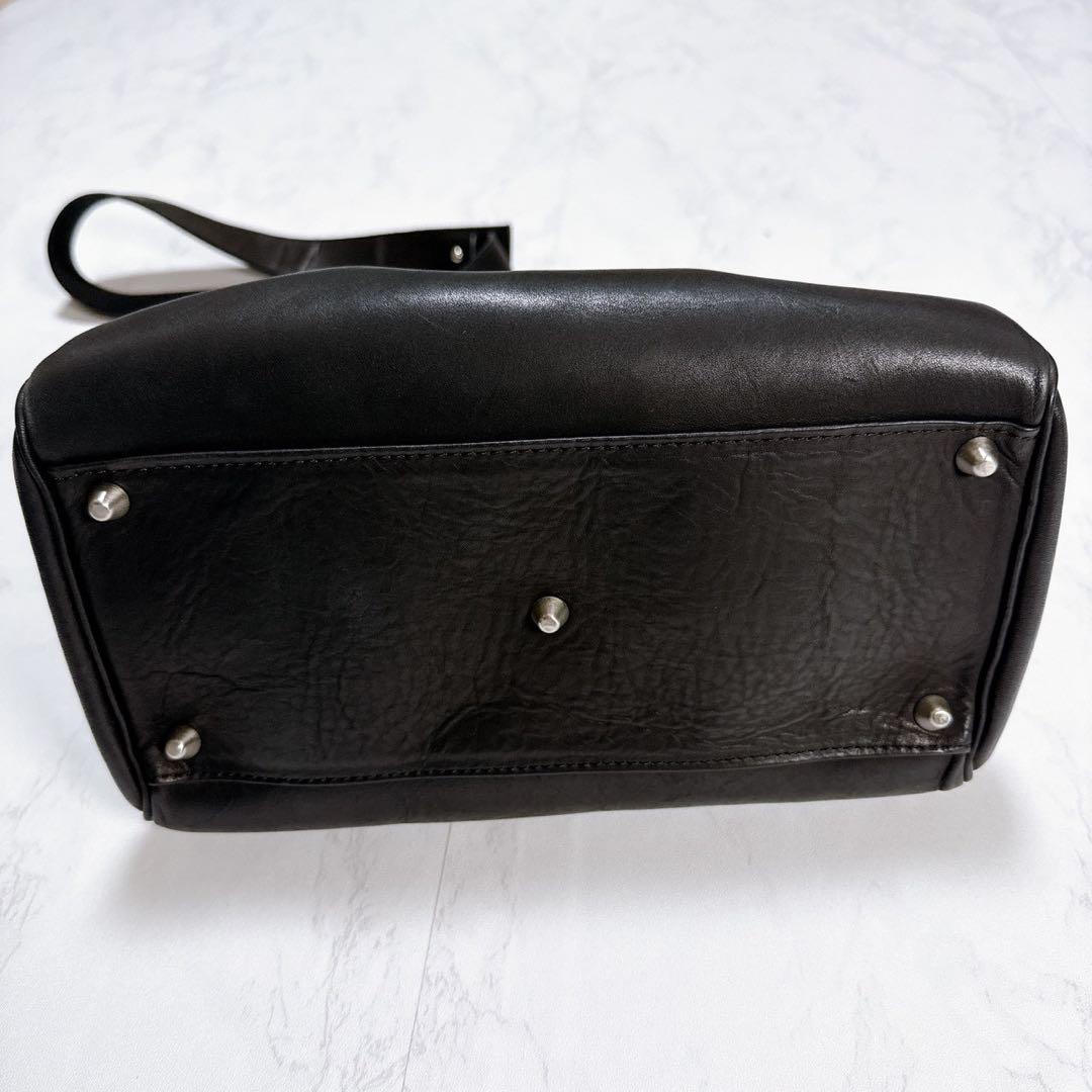 yu ✨M.U.L　オイルレザー　ショルダーバッグ　2way ブラック