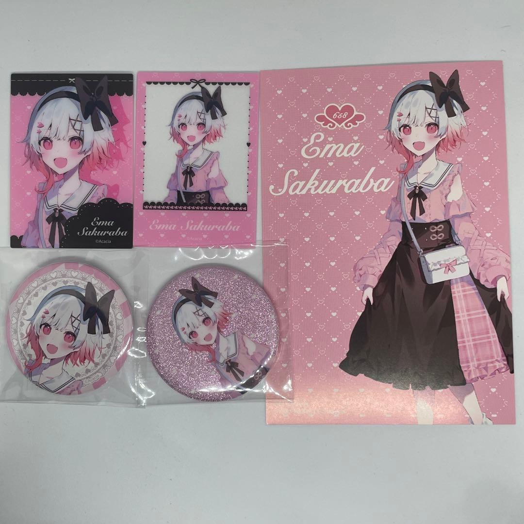 ブックオフ魔法少女ノ魔女裁判 桜羽エマ ガーリー 缶バッジ アクリル