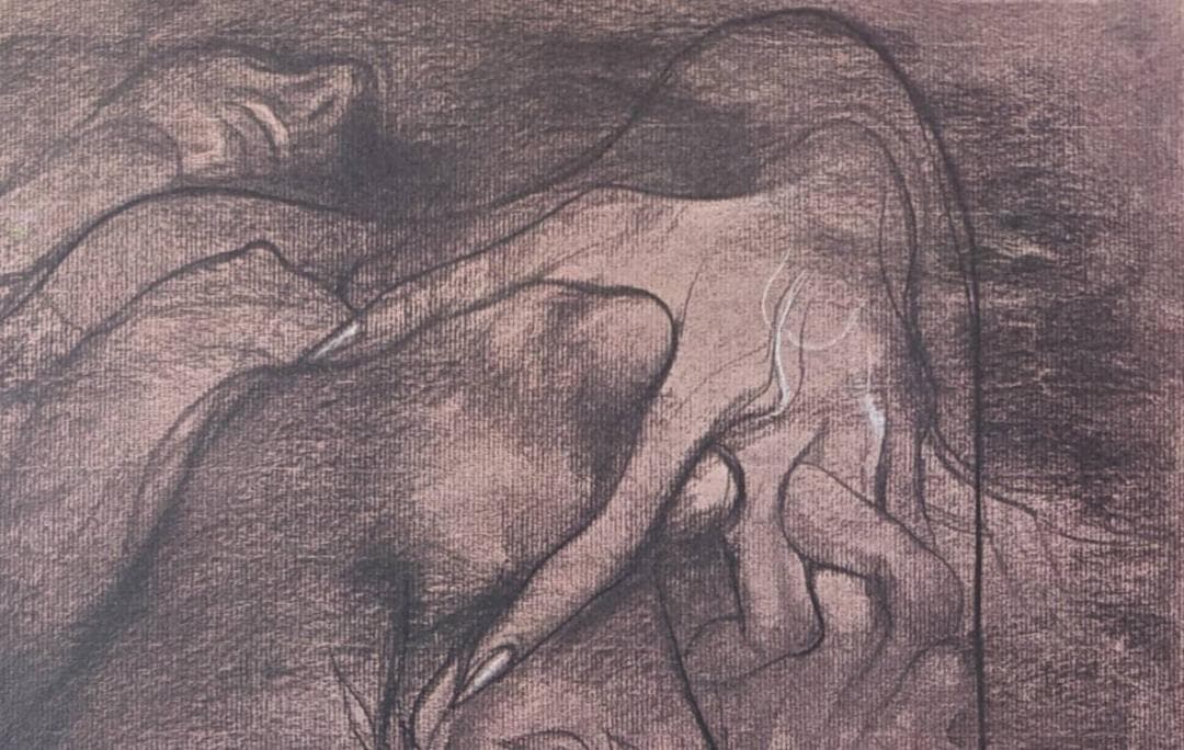 古沢岩美、「もだえ」、厳選、希少画集・額装画、限定800部、人気作品