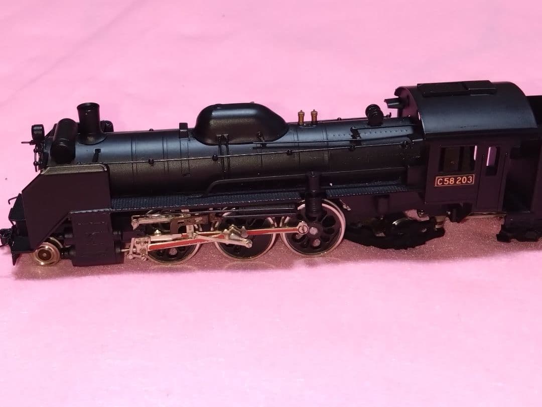 HOゲージ C58形 蒸機機関車 208号機 （金属製・宮沢模型製) 中古品