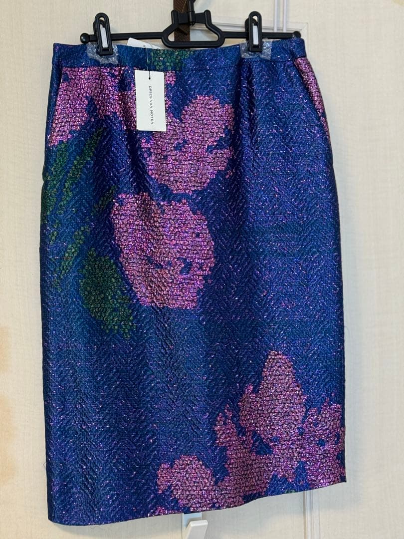 【新品】DRIES VAN NOTEN フラワージャガードタイトスカート　34