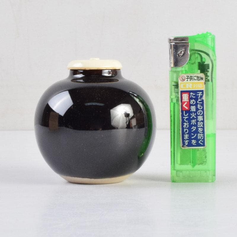 茶道具 古瀬戸 加藤藤山作 文琳茶入 仕覆付 共箱 V 8857 - メルカリ