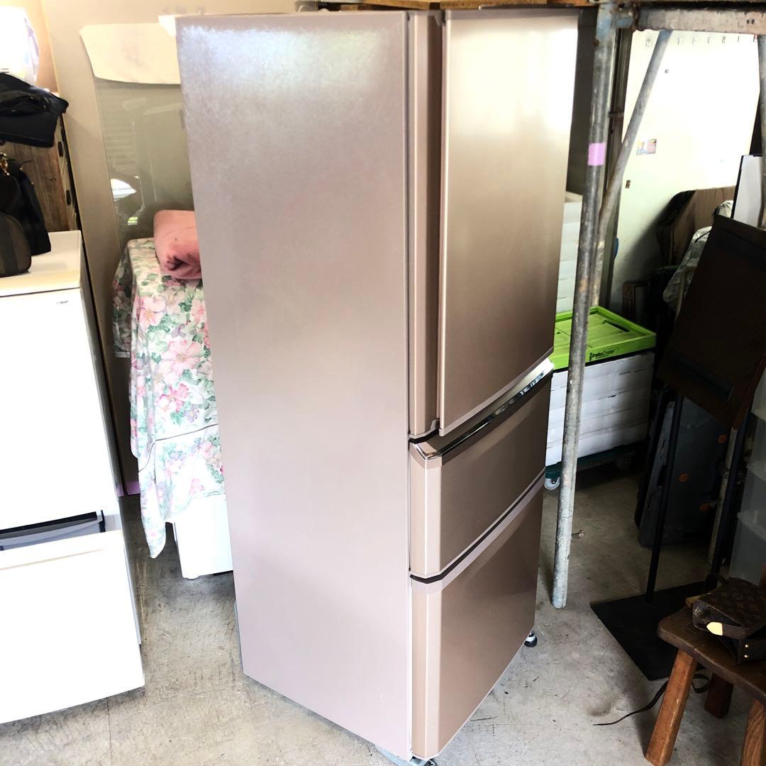 3ヵ月保証 】三菱 3ドア 冷蔵庫 MR-C34D-W 335L 2019年製 動作良好