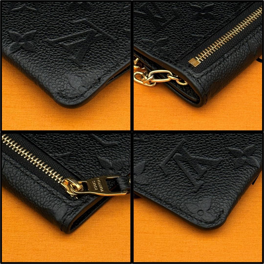 ルイヴィトン モノグラム ケース ポシェットクレ アンプラント 黒 正規品
