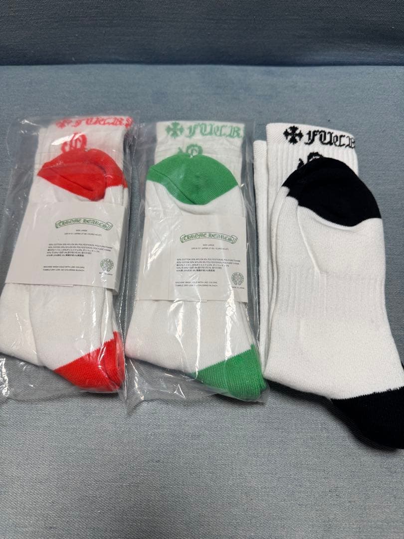 クロムハーツ ソックス 3点セット 7860.クロムハーツ 靴下 3足セット