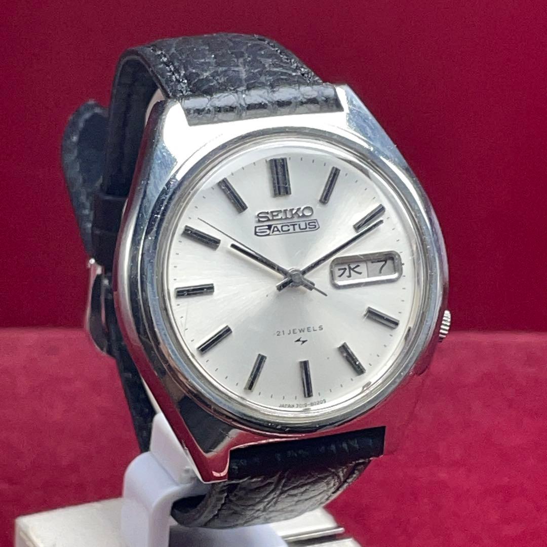 1979年製 SEIKO 5 ACTUS 自動巻 日本製 シルバー文字盤