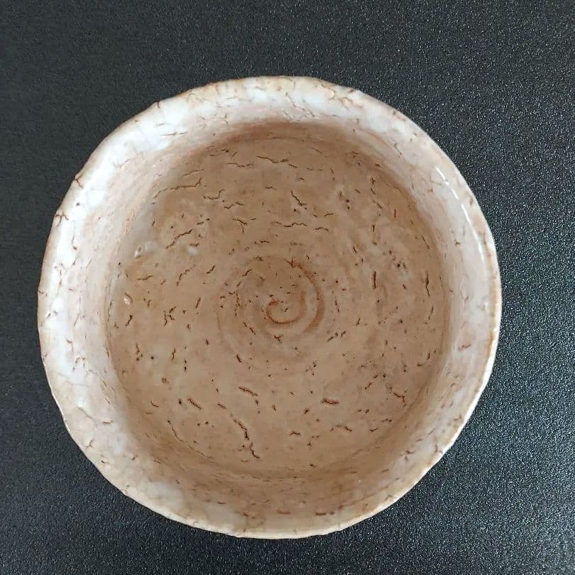 萩焼 抹茶茶碗 茶道具 宇田川聖谷造 淡いベージュ