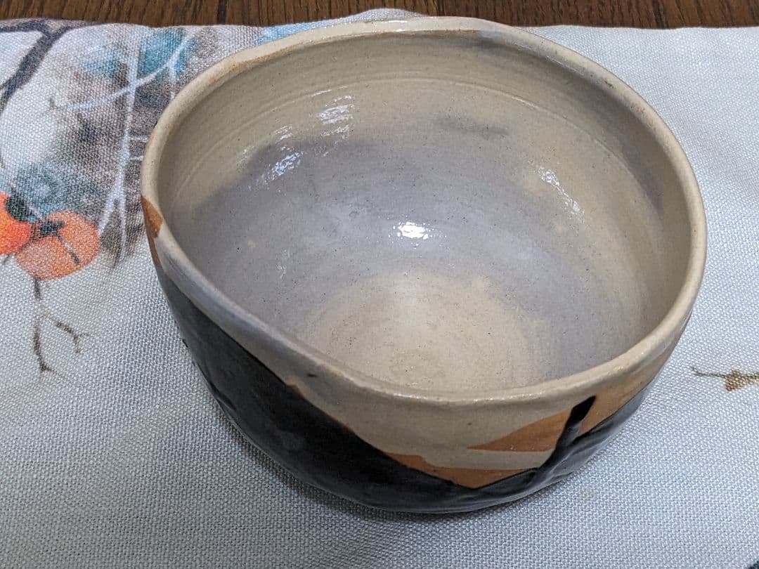 【お値下げ】【良作】朝日焼　松林佑典作　16代豊斎　若作　鹿背茶碗