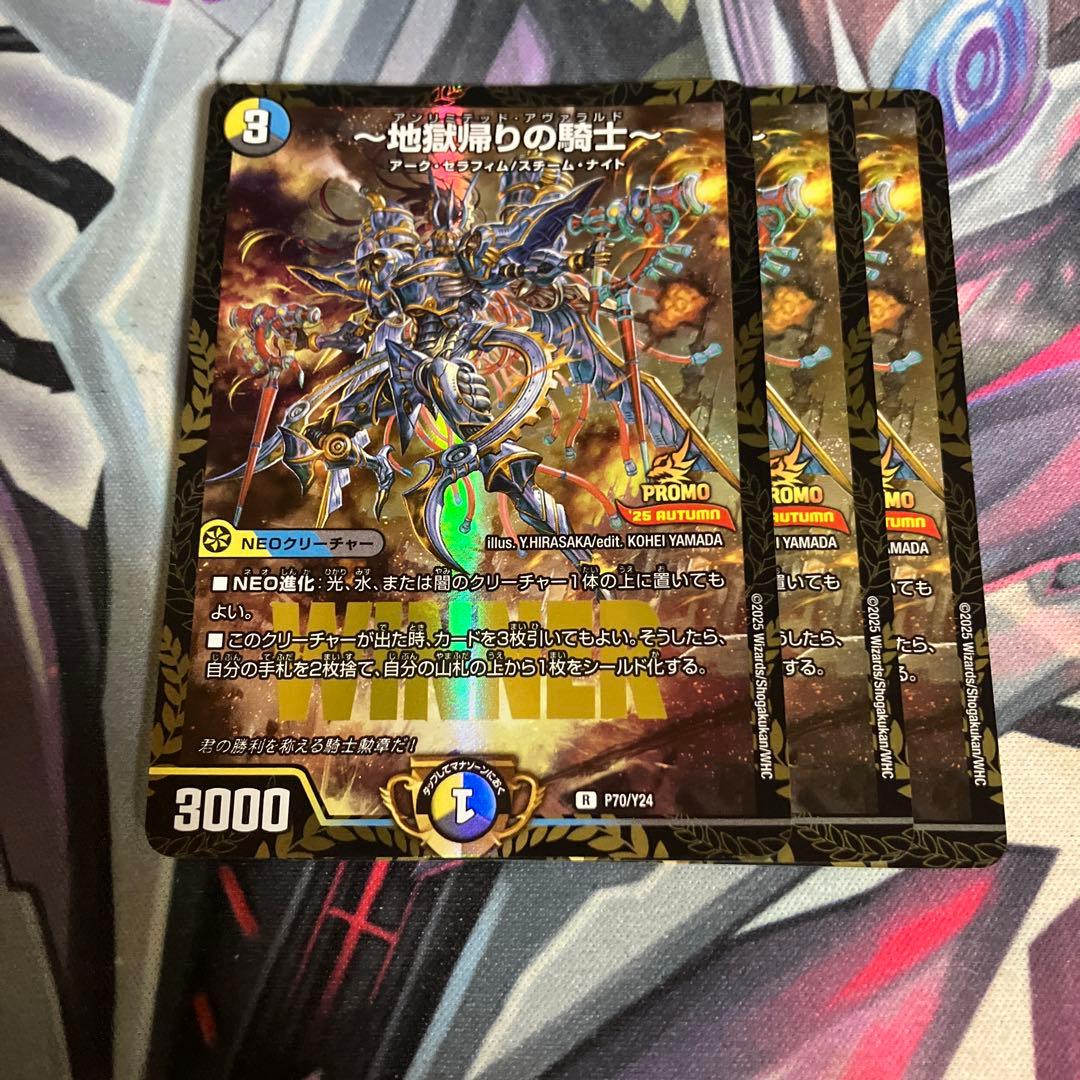 地獄帰りの騎士 アンリミテッドアヴァラルド winnerプロモ 三枚 地獄