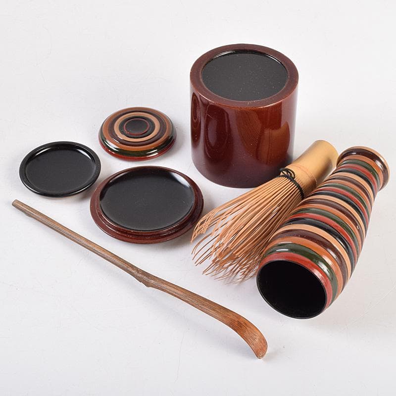 茶道具 春慶塗 利休茶箱 茶碗 振出など 九点 一式 仕覆付 M R9344