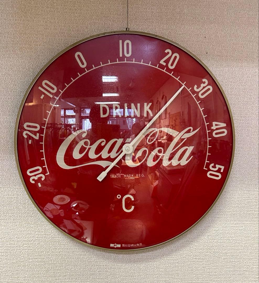 Coca-Cola レトロ温度計 直径約30cm
