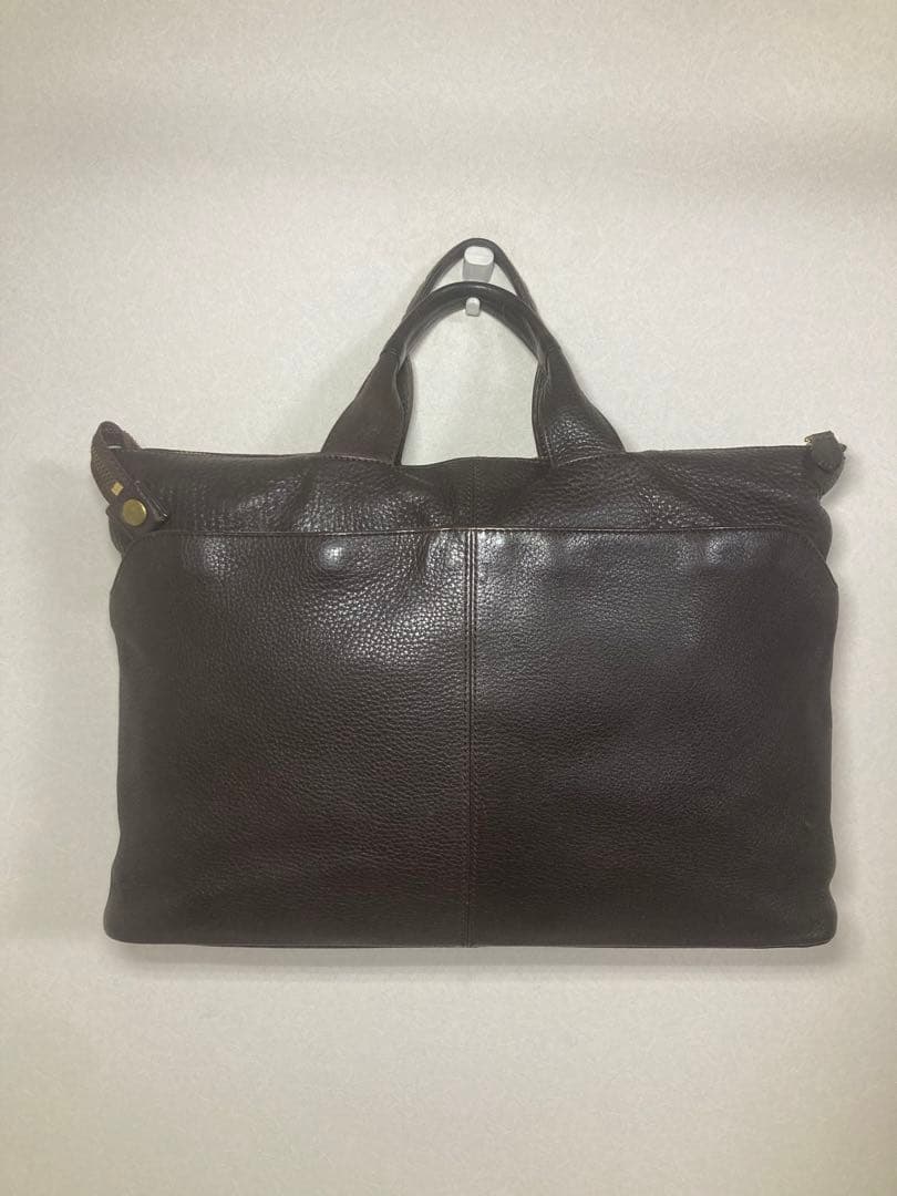 PORTER 『WITH』レザー製ブリーフケース ダークブラウン