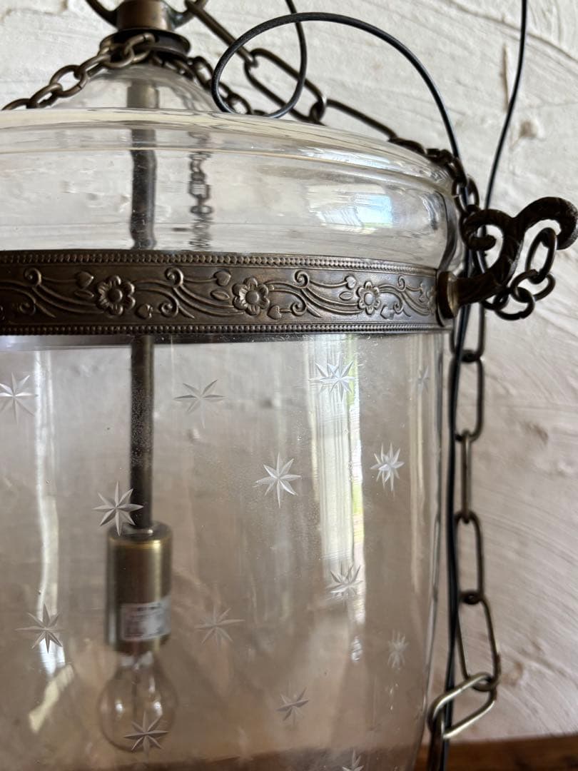 コロニアルスタイル ガラスランプ 天井ライト