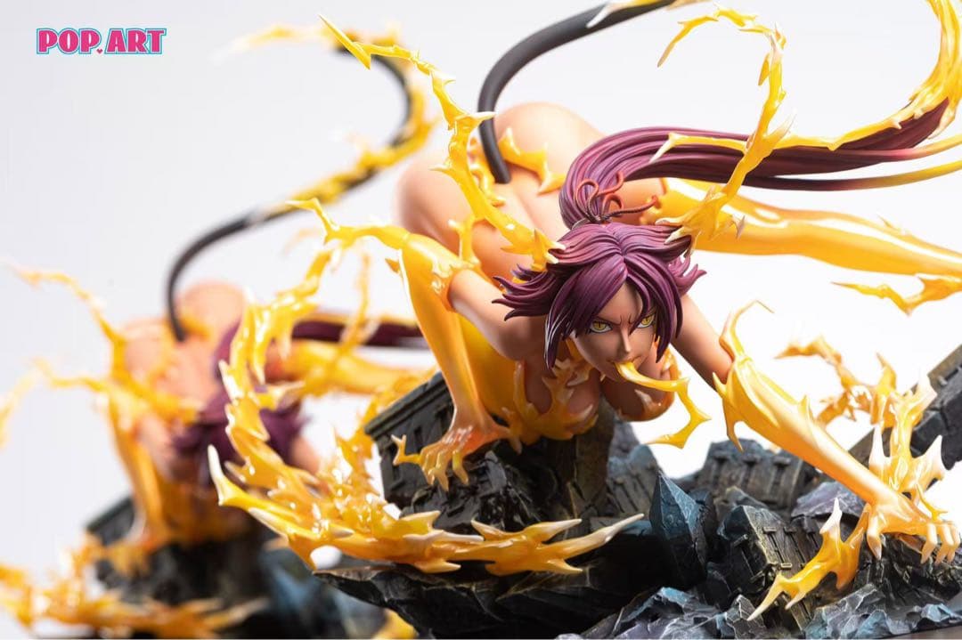 ブリーチBLEACH　四楓院夜一瞬鬨・雷獣戦形　ガレージキッドフィギュア　完成品